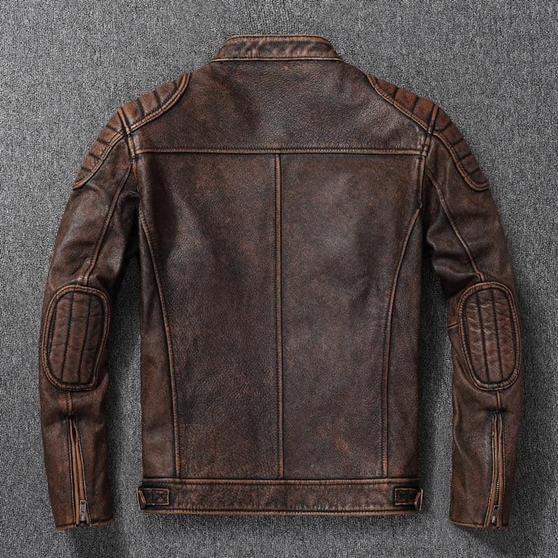 Vintage Genuine Leather Motorcycle Jacket