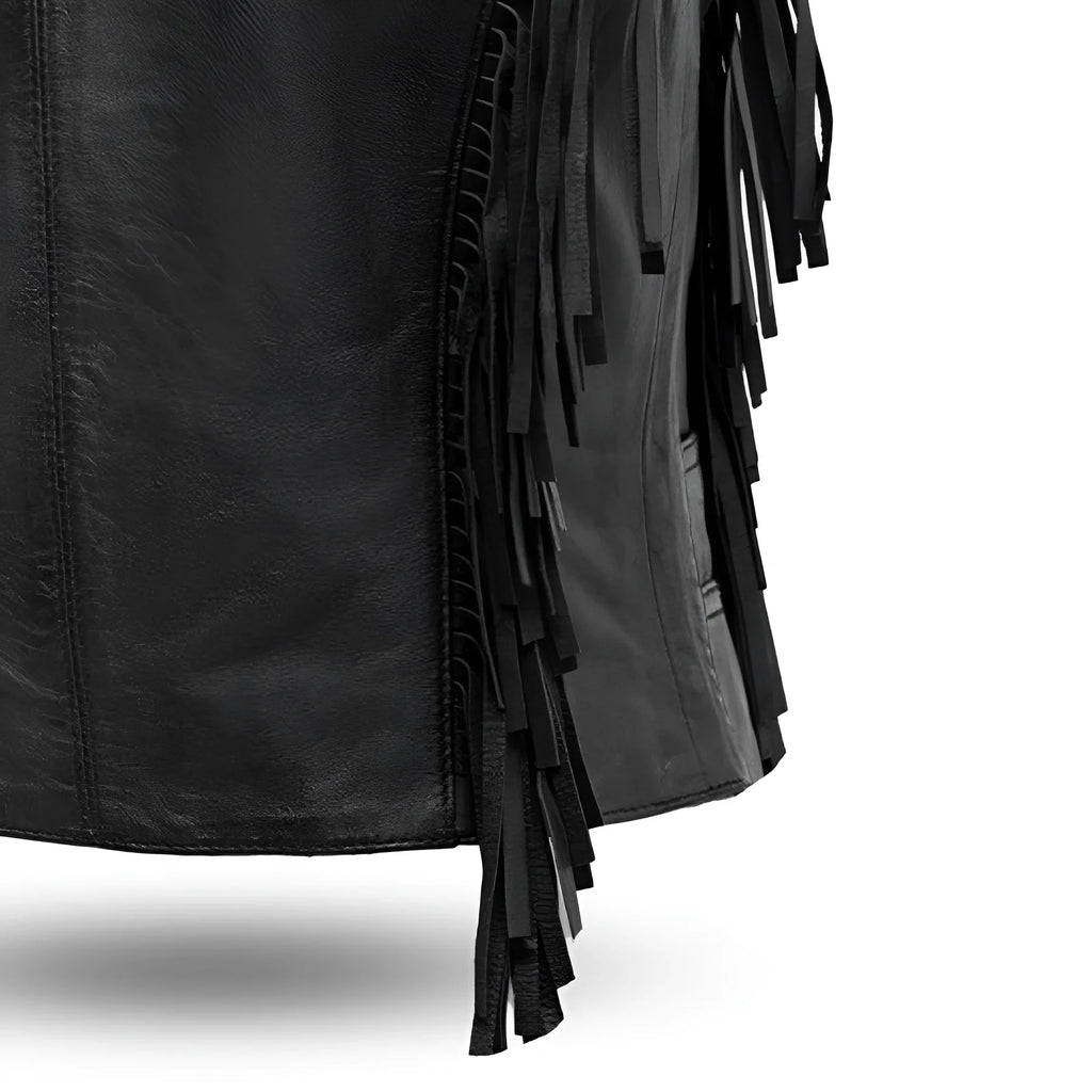 Apache Women's Leather Motorcycle Vest